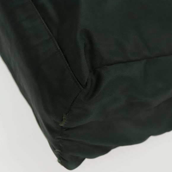 PRADA PRADA Hand Bag Nylon Khaki Silver Auth 95368 - Picture 15 of 16